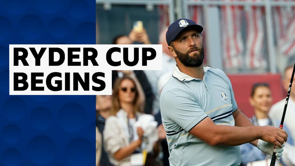 Ryder Cup: Jon Rahm booed on first tee as Bryson DeChambeau makes strong start.
